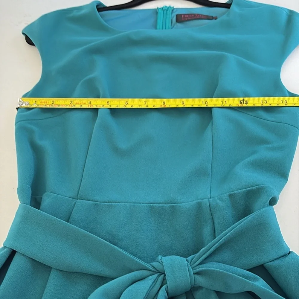Elegant Teal Cap Sleeve Dress - Picture 11 of 15